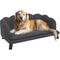 Show in main carousel: PawHut Velvet Elevated Dog Couch Bed with Removable Cover, 38.75-in, Grey slide 1 of 11