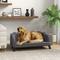 Show in main carousel: PawHut Velvet Elevated Dog Couch Bed with Removable Cover, 38.75-in, Grey slide 3 of 11