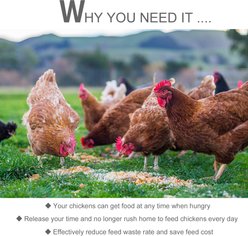 PawHut Weatherproof Automatic Chicken Feeder, 25-lb slide 2 of 9