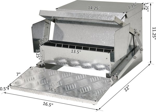 PawHut Weatherproof Automatic Chicken Feeder