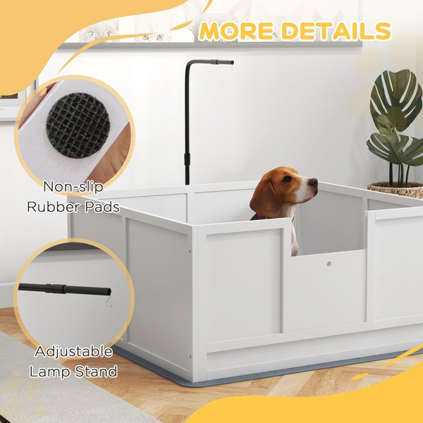 PawHut Whelping Box for Dogs, White