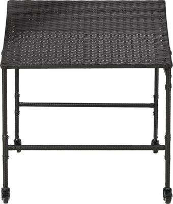 Show full view: PawHut Wicker Dog House with Wheels, Brown slide 10 of 10