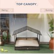 Show in main carousel: PawHut Wicker Indoor & Outdoor Covered Dog Bed, 31.5-in, Khaki slide 6 of 9