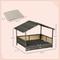 Show in main carousel: PawHut Wicker Indoor & Outdoor Covered Dog Bed, 31.5-in, Khaki slide 3 of 9