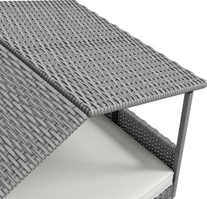 Show full view: PawHut Wicker Indoor & Outdoor Covered Small & Medium Dog Bed, 31.5-in, Cream White slide 9 of 10