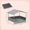Show in main carousel: PawHut Wicker Indoor & Outdoor Covered Small & Medium Dog Bed, 31.5-in, Gray slide 3 of 10