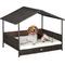 Show in main carousel: PawHut Wicker Outdoor Covered Dog Bed, 46-in, Cream White slide 1 of 10