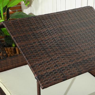 Show full view: PawHut Wicker Outdoor Covered Dog Bed, 46-in, Cream White slide 9 of 10