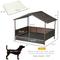 Show in main carousel: PawHut Wicker Outdoor Covered Dog Bed, 46-in, Cream White slide 3 of 10