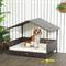 Show in main carousel: PawHut Wicker Outdoor Covered Dog Bed, 46-in, Cream White slide 2 of 10