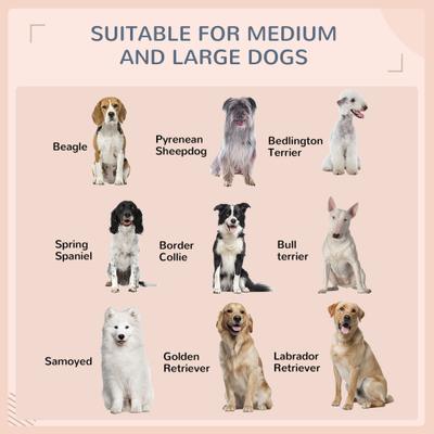 Show full view: PawHut Wicker Outdoor Covered Dog Bed, 46-in, Dark Gray slide 7 of 10