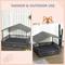 Show in main carousel: PawHut Wicker Outdoor Covered Dog Bed, 46-in, Dark Gray slide 4 of 10