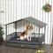 Show in main carousel: PawHut Wicker Outdoor Covered Dog Bed, 46-in, Dark Gray slide 2 of 10