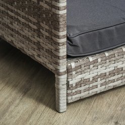 PawHut Wicker Rattan Indoor & Outdoor Covered Small & Medium Dog Bed, 31.5-in, Charcoal Gray slide 2 of 9