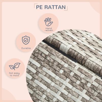 Show full view: PawHut Wicker Rattan Indoor & Outdoor Covered Small & Medium Dog Bed, 31.5-in, Charcoal Gray slide 5 of 10