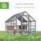 Show in main carousel: PawHut with Nesting Box, Water-Resistant & Anti-UV Cover for 8-12 Chickens Chicken Coop, Gray, Large: 9.2 x 6.1 x 6.2-ft slide 7 of 9