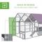 Show in main carousel: PawHut with Nesting Box, Water-Resistant & Anti-UV Cover for 8-12 Chickens Chicken Coop, Gray, Large: 9.2 x 6.1 x 6.2-ft slide 5 of 9
