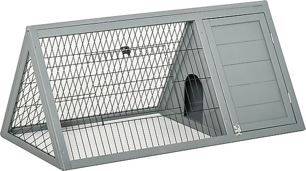 Show full view: PawHut Wooden A-Frame Outdoor Rabbit Cage slide 1 of 8