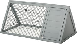 PawHut Wooden A-Frame Outdoor Rabbit Cage slide 2 of 8