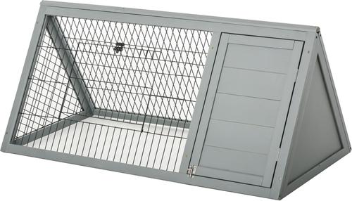 Show full view: PawHut Wooden A-Frame Outdoor Rabbit Cage slide 2 of 8