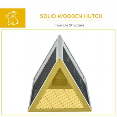 Show full view: PawHut Wooden A-Frame Outdoor Rabbit Cage slide 7 of 8