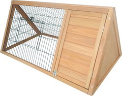 PawHut Wooden A-Frame Outdoor Rabbit Hutch slide 2 of 8