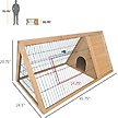 Show in main carousel: PawHut Wooden A-Frame Outdoor Rabbit Hutch slide 4 of 8