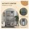 Show in main carousel: PawHut Wooden Catio Outdoor Cat House with Wheels, Light Gray slide 4 of 9