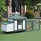 Show in main carousel: PawHut Wooden Chicken Coop Hen House & Rabbit Hutch, White/Green slide 3 of 10