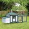 Show in main carousel: PawHut Wooden Chicken Coop Hen House & Rabbit Hutch, White/Green slide 4 of 10