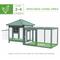 Show in main carousel: PawHut Wooden Chicken Coop Hen House & Rabbit Hutch, White/Green slide 6 of 10