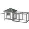 Show in main carousel: PawHut Wooden Chicken Coop Hen House & Rabbit Hutch, White/Grey slide 2 of 10