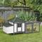 Show in main carousel: PawHut Wooden Chicken Coop Hen House & Rabbit Hutch, White/Grey slide 3 of 10