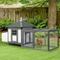 Show in main carousel: PawHut Wooden Chicken Coop Hen House & Rabbit Hutch, White/Grey slide 4 of 10