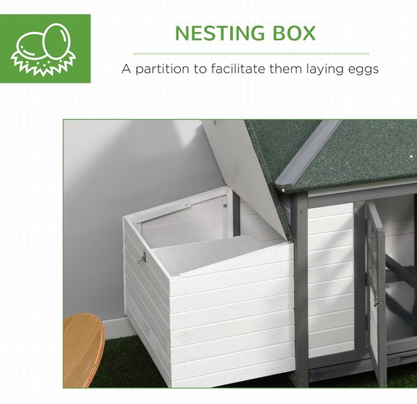 PawHut Wooden Chicken Coop Hen House & Rabbit Hutch