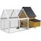 Show in main carousel: PawHut 65-in Wooden Chicken Coop, Nesting Box House, Detachable Outdoor Run, Lockable Door, Natural slide 1 of 10