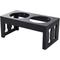 Show in main carousel: PawHut Wooden Dog Bone Elevated Dog Bowls, Black slide 9 of 10