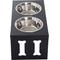 Show in main carousel: PawHut Wooden Dog Bone Elevated Dog Bowls, Black slide 3 of 10