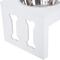 Show in main carousel: PawHut Wooden Dog Bone Elevated Dog Bowls, White slide 9 of 9