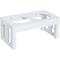 Show in main carousel: PawHut Wooden Dog Bone Elevated Dog Bowls, White slide 7 of 9