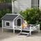 Show in main carousel: PawHut Wooden Dog House with Porch, Gray slide 2 of 10