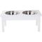Show in main carousel: PawHut Wooden Elevated Dog Bowls, White slide 8 of 10