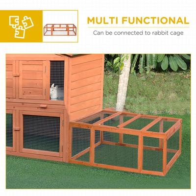 Show full view: PawHut Wooden Enclosure Small Animal Hutch slide 5 of 7