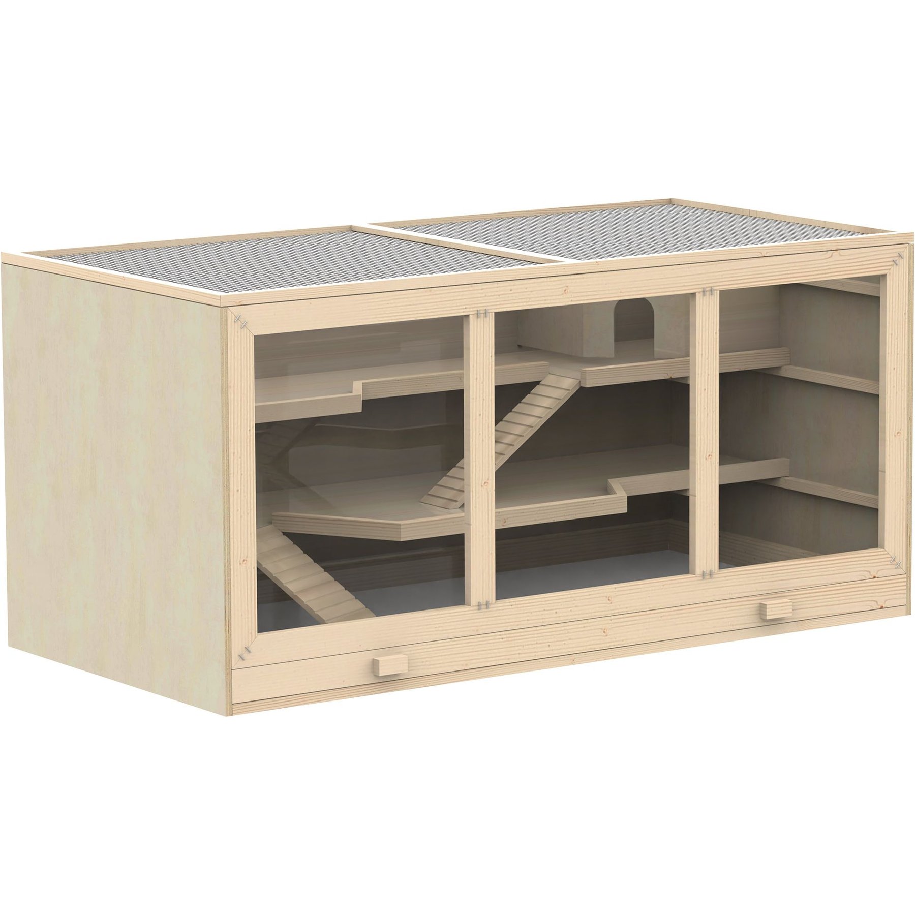PawHut Wooden Hamster Cage Hutch