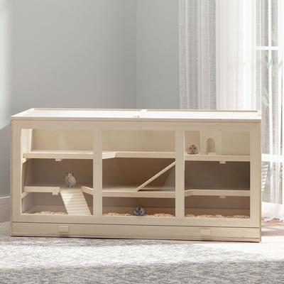 Show full view: PawHut Wooden Hamster Cage Hutch slide 4 of 10