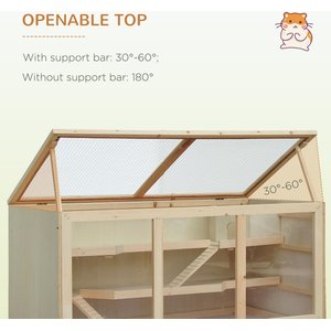 PawHut Wooden Hamster Cage Hutch