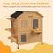 Show in main carousel: PawHut2-story Outdoor Feral Cat House, Natural Wood slide 7 of 9