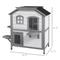 Show in main carousel: PawHut2-story Outdoor Feral Cat House, White slide 3 of 9