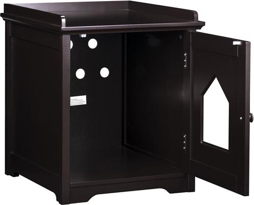 Show full view: Pawland Decorative Cat House & Litter Box Enclosure, Espresso slide 8 of 11