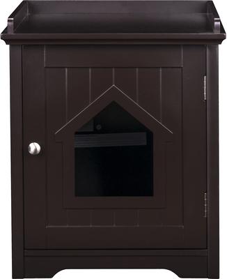 Show full view: Pawland Decorative Cat House & Litter Box Enclosure, Espresso slide 9 of 11